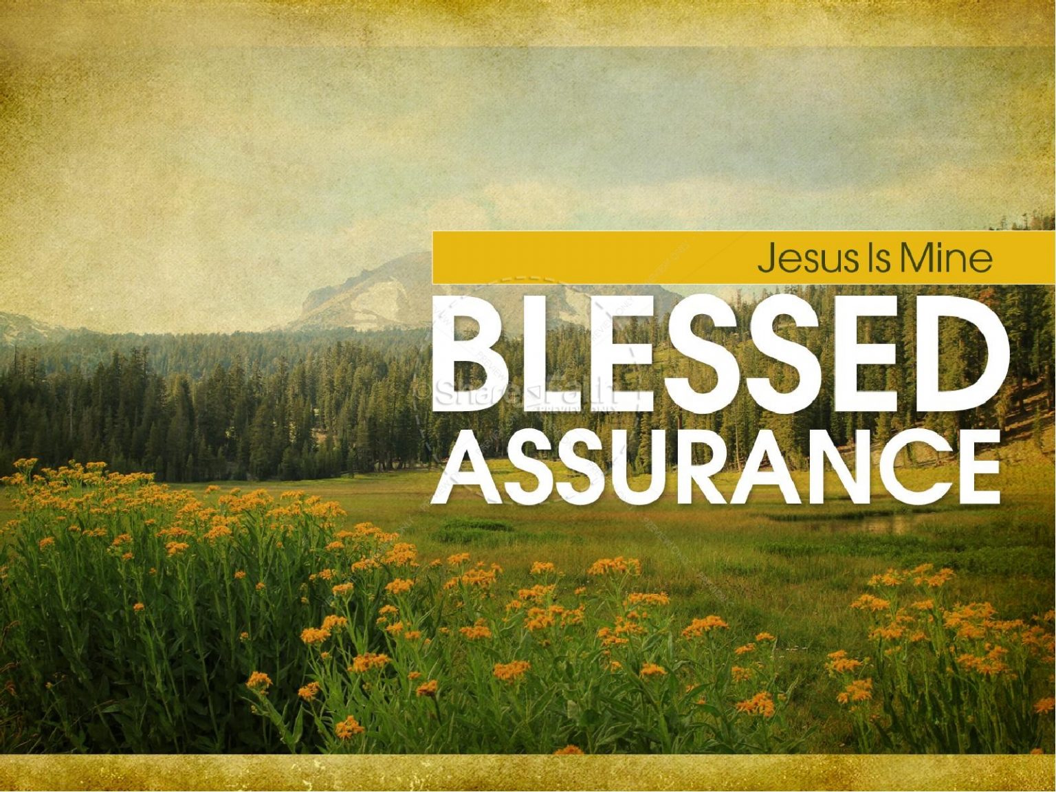 Hymn Blessed Assurance Men Of The West